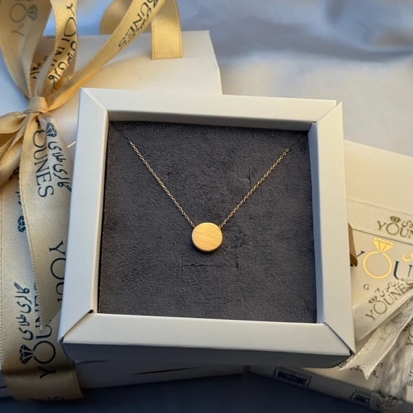 گردنبند طلا دایره توپر